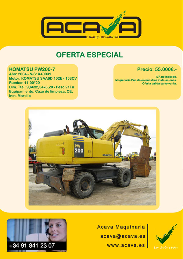 Oferta Komatsu PW200